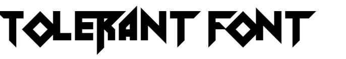 Tolerant Font free