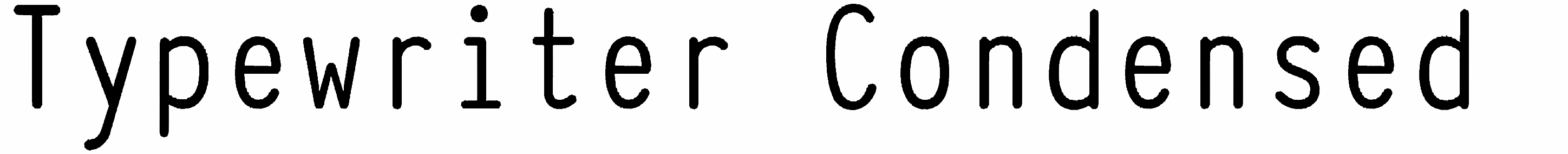 Typewriter Condensed Font Free