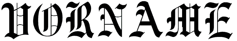 Vorname Font free