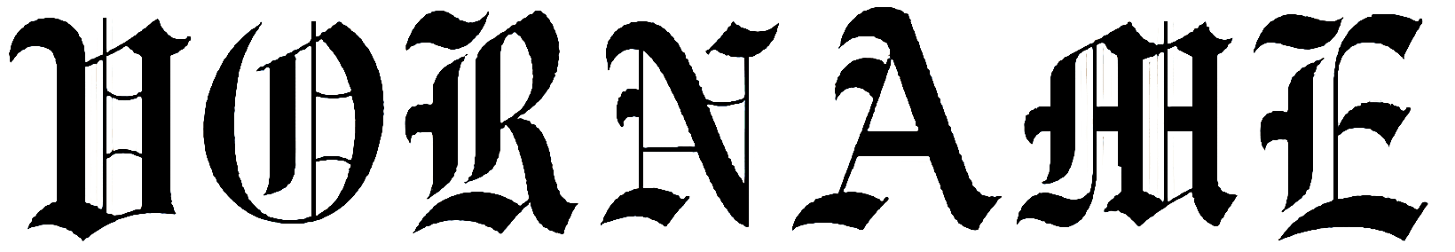 Vorname Font free