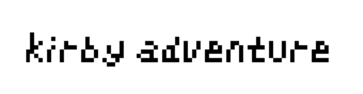 kirby adventure font free download
