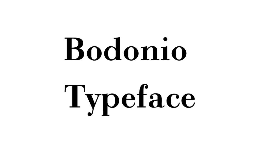Bodonio Font