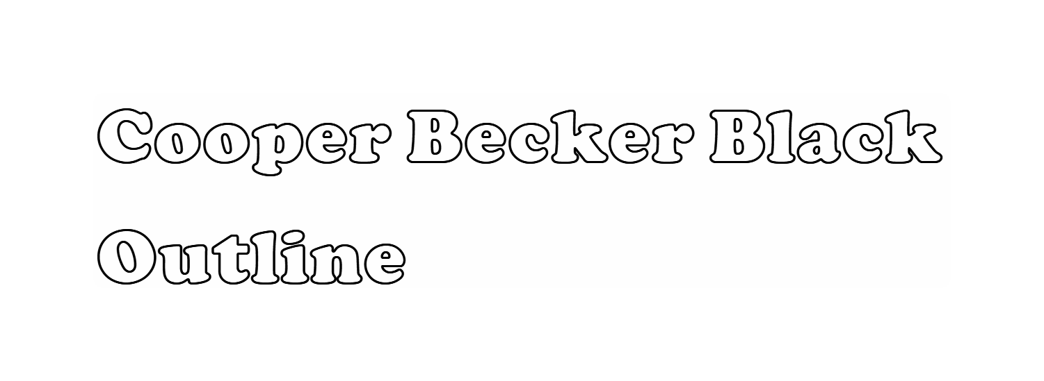 Cooper Becker Black Outline Font Download