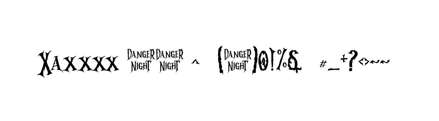 Danger night font