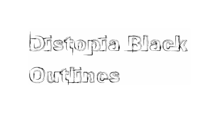 Distopia Black Outlines font download