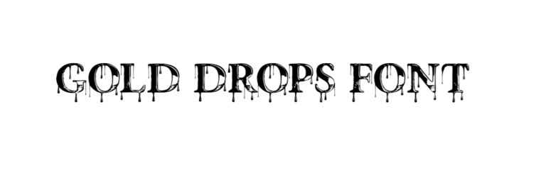 Gold drop font free download