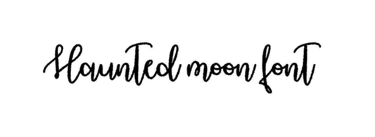 Haunted moon font