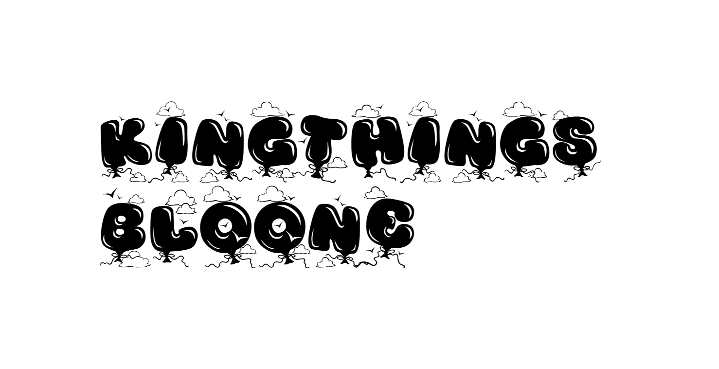 KingThings Bloone Font Download #balloons