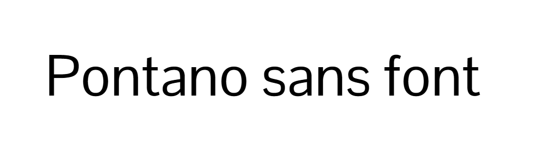 Pontano sans font