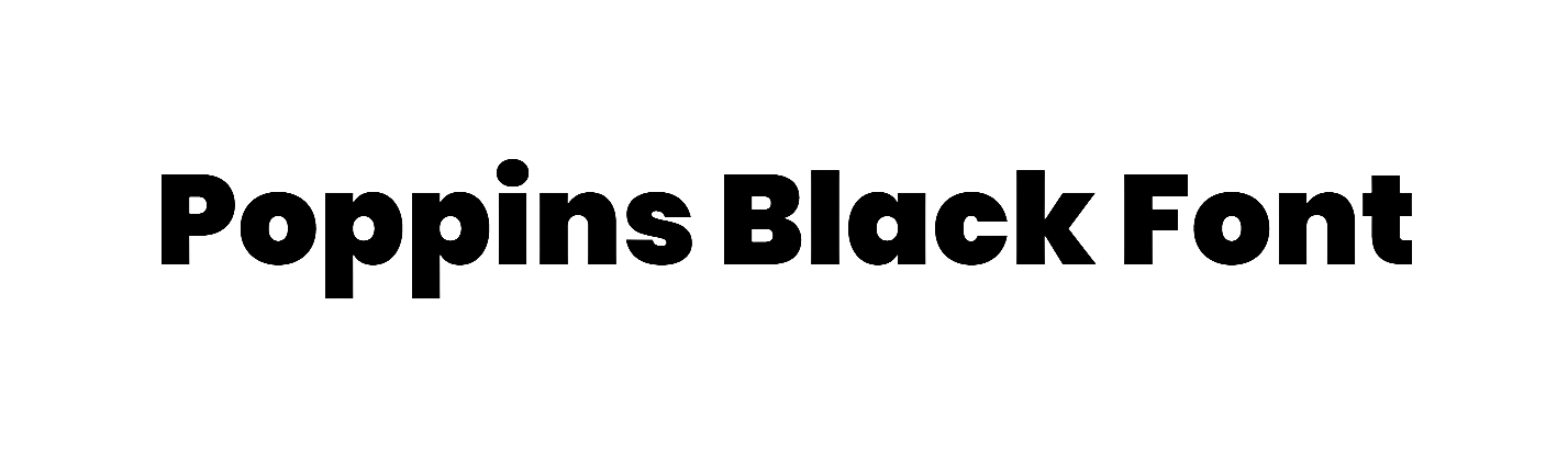 Poppins Black Font
