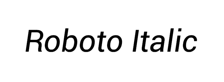 Roboto Italic font Free download