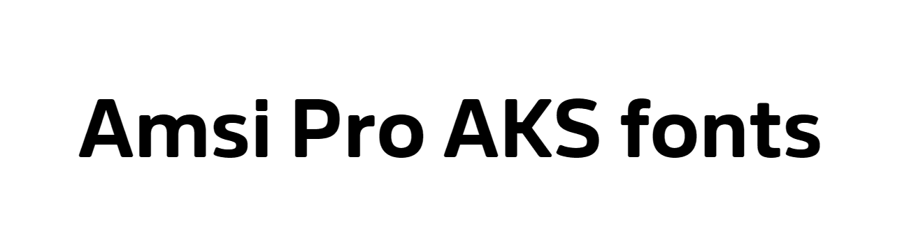 Amsi Pro AKS font download