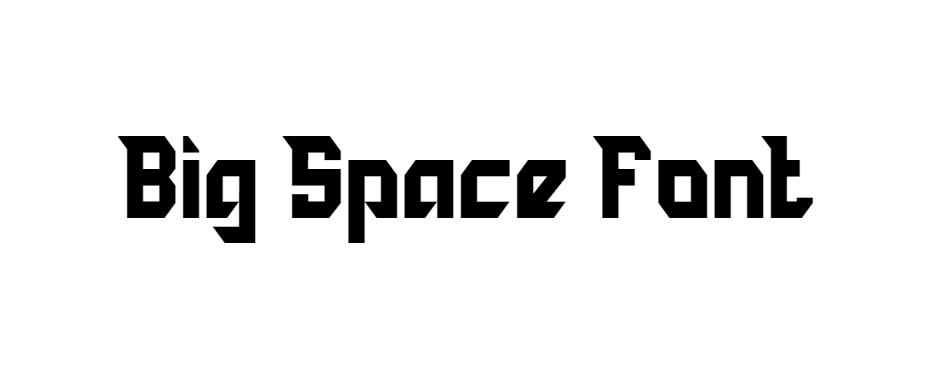 Big Space Font free download