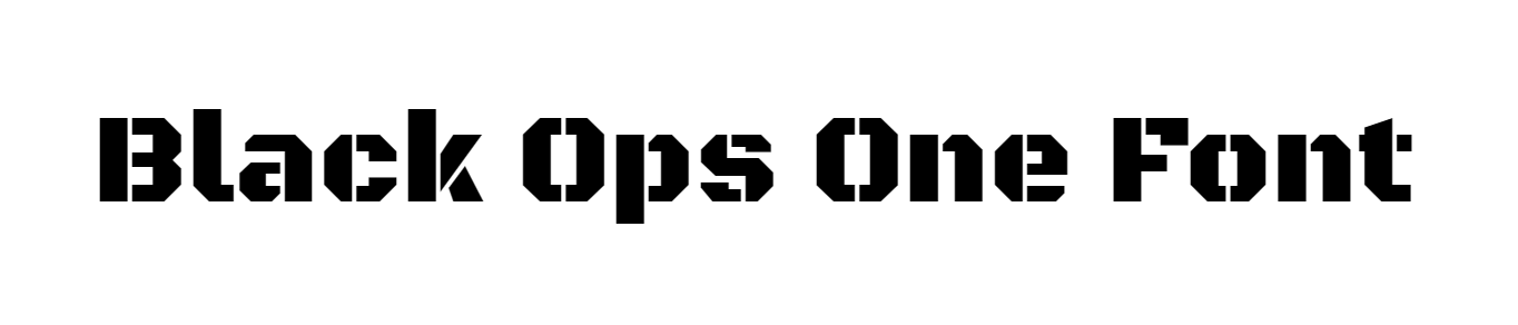 Black Ops One Font free download