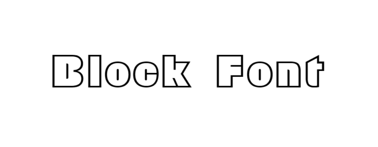 Block outline Font download