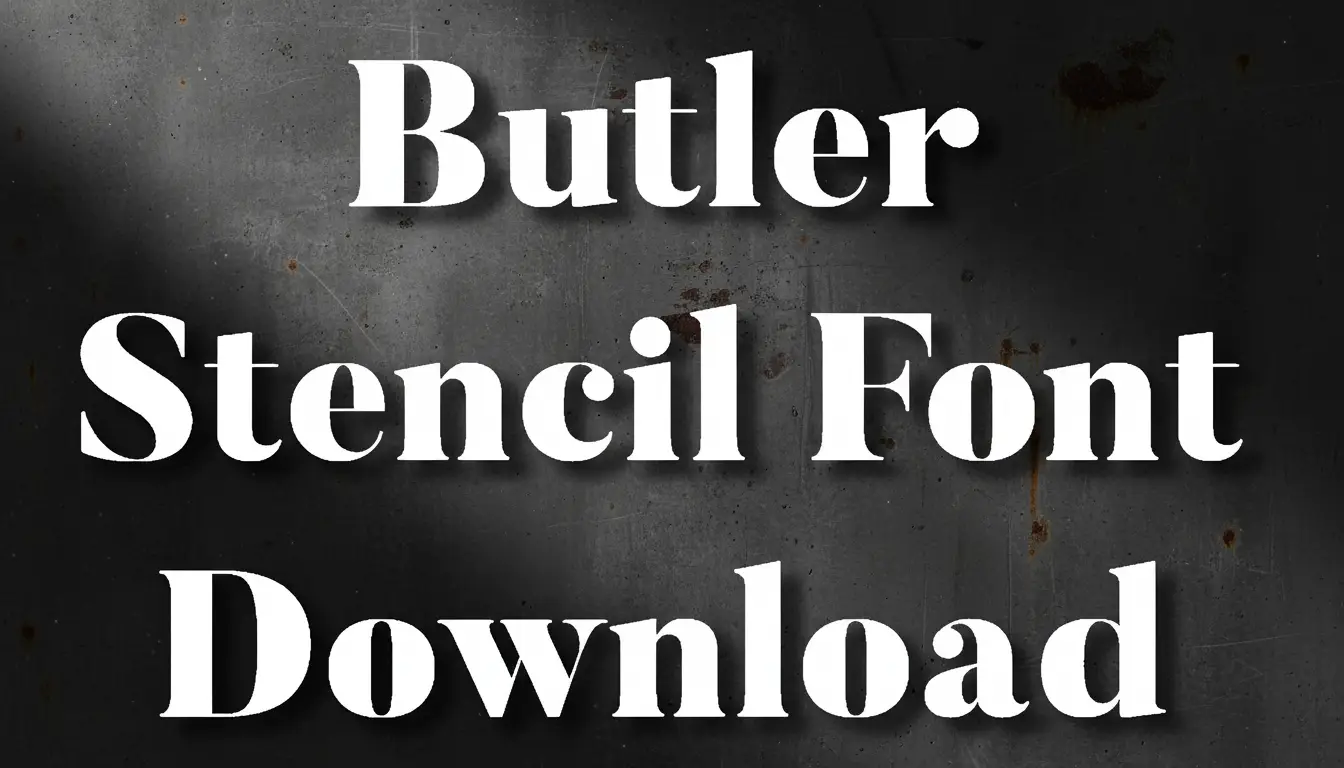 Butler Stencil Font download
