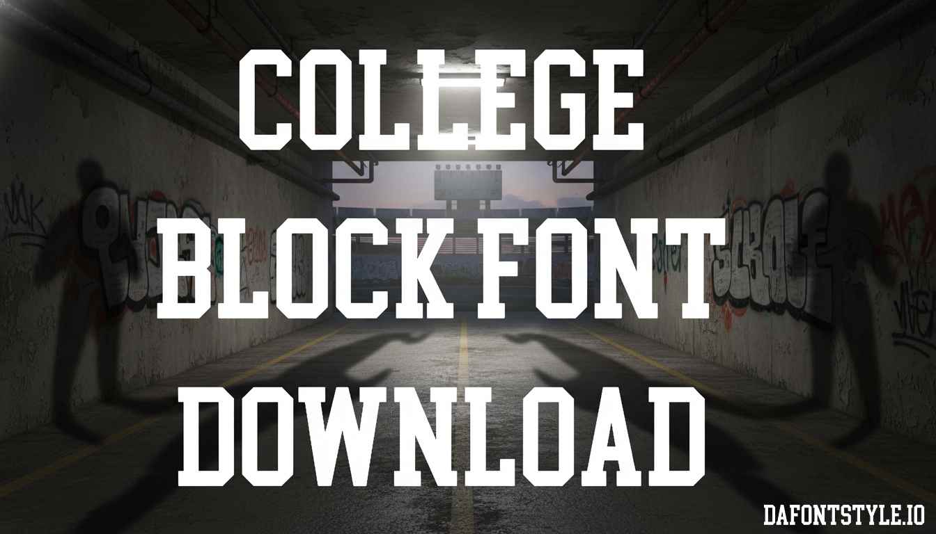 College Block Font Download