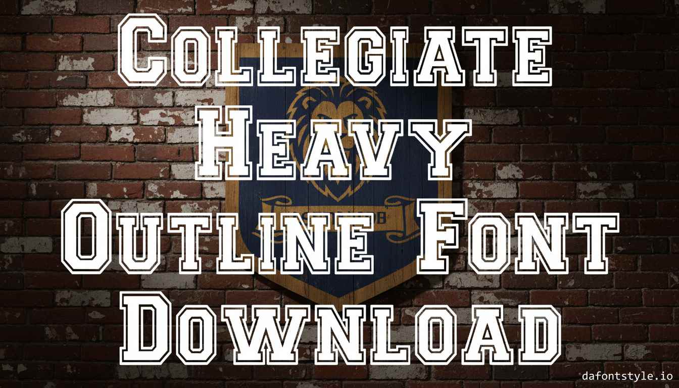 Collegiate Heavy Outline Font Download