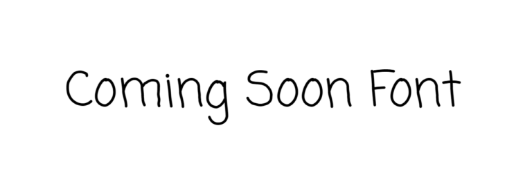 Coming Soon Font download
