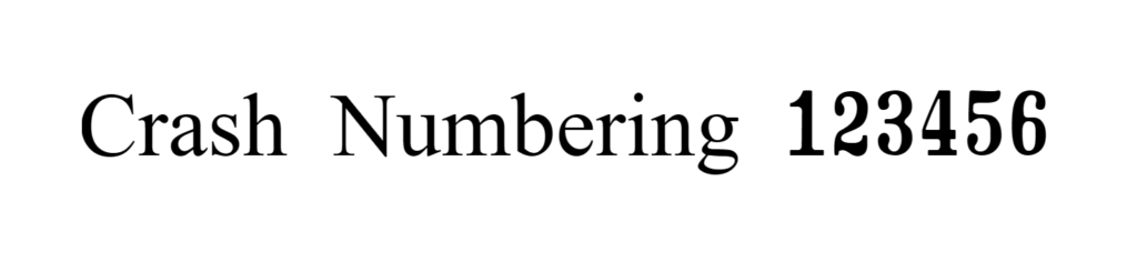 Crash Numbering Font | DafontStyle