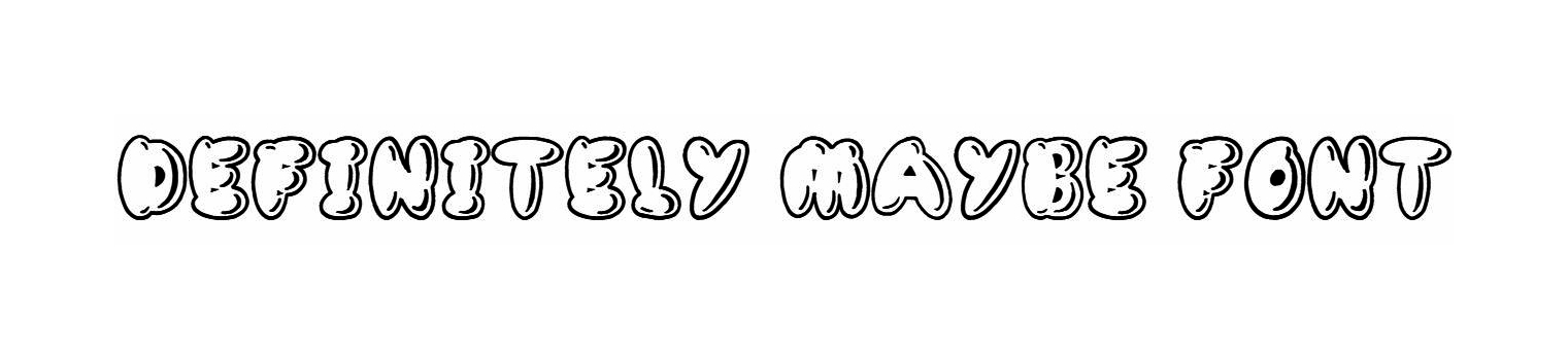Definitely maybe font download