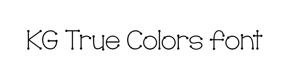 KG True Colors font free download math font