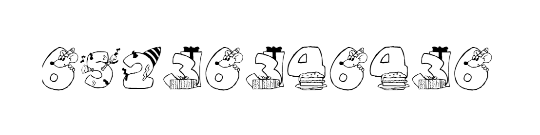 KR Birthday Numbers font free download