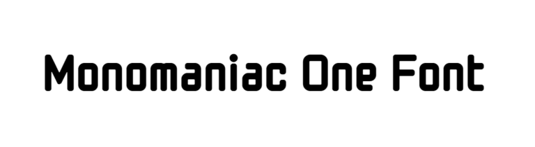 Monomaniac One Font download