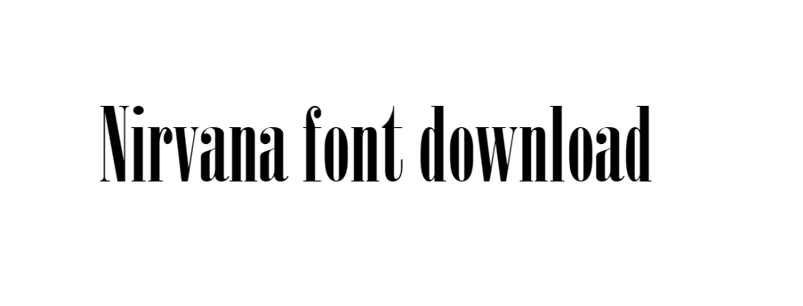 Nirvana font free download