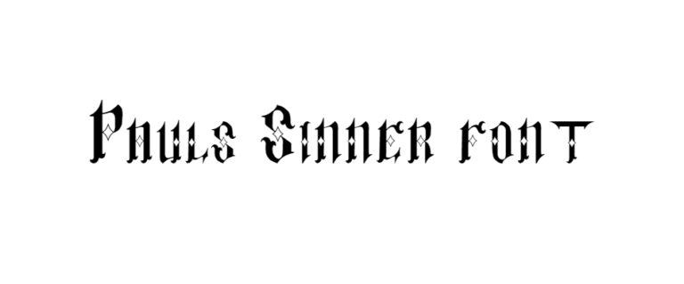 Pauls Sinner font download