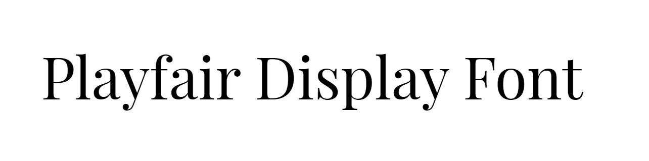 Playfair Display Font free download