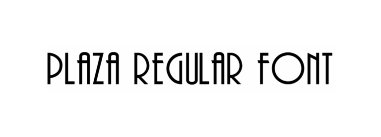 Plaza Regular Font download
