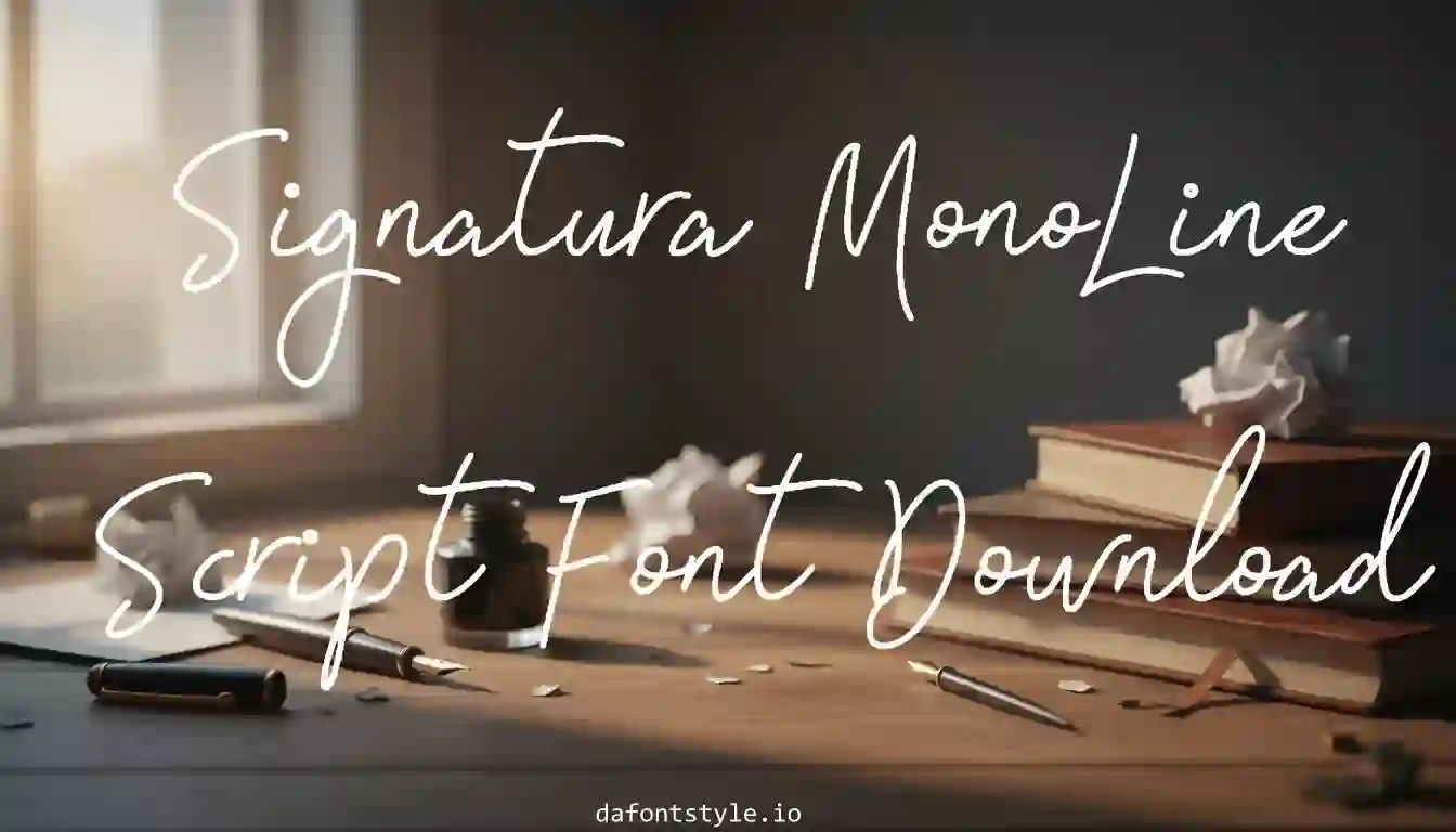 Signatura MonoLine Script Font Download