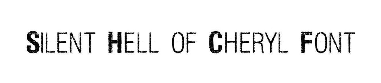Silent Hell of Cheryl Font Download