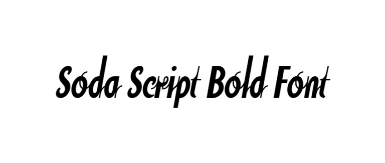 Soda Script Bold Font download