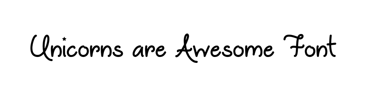 Unicorns are Awesome Fonts free download