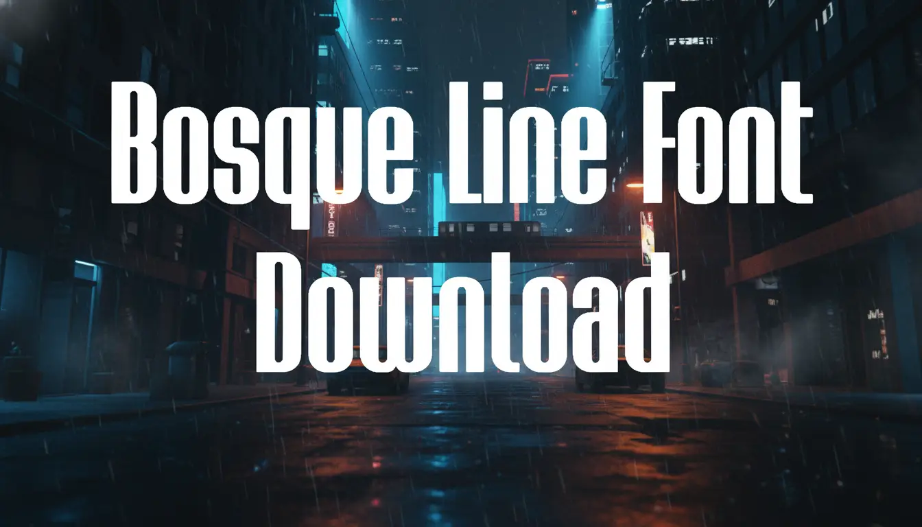 Bosque Line Font Download