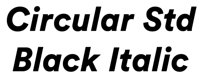 Circular Std Black Italic font free download