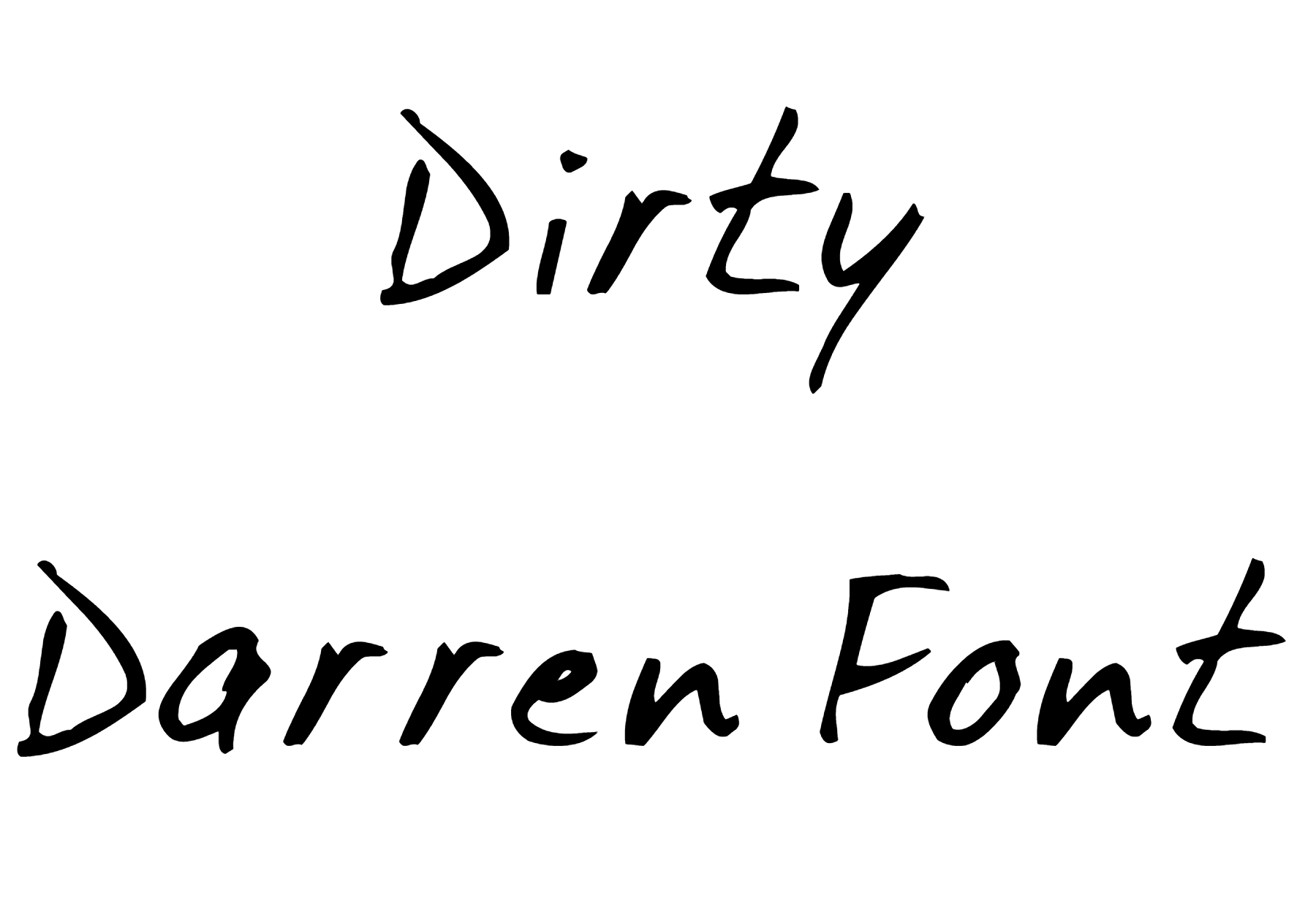 Dirty Darren Font download