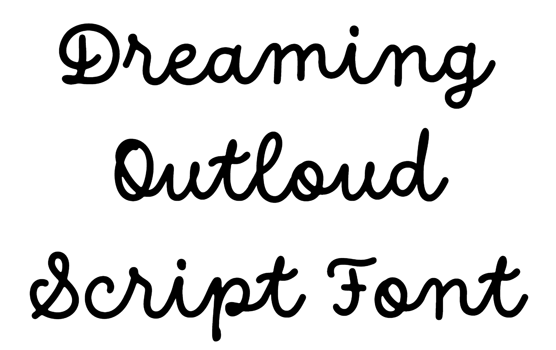 dreaming outloud font download
