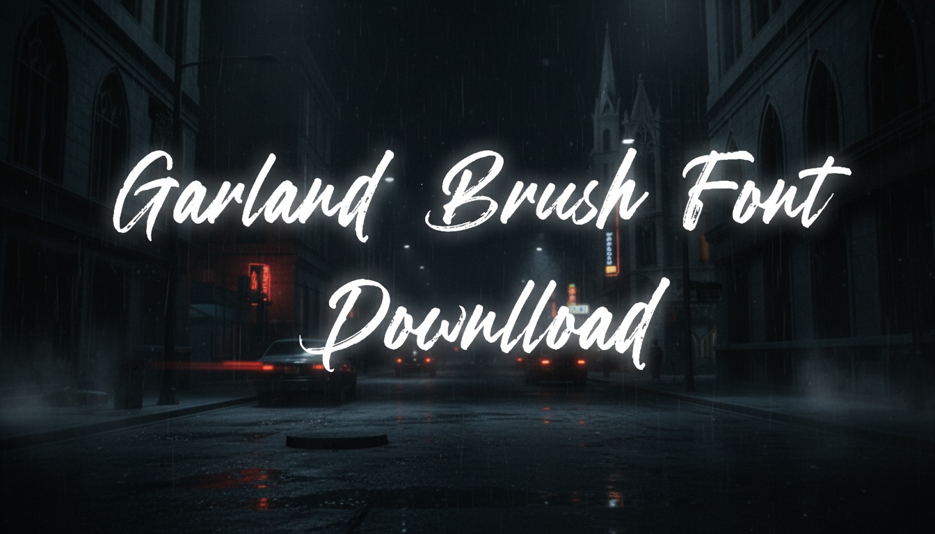 Garland Brush Font Downlload