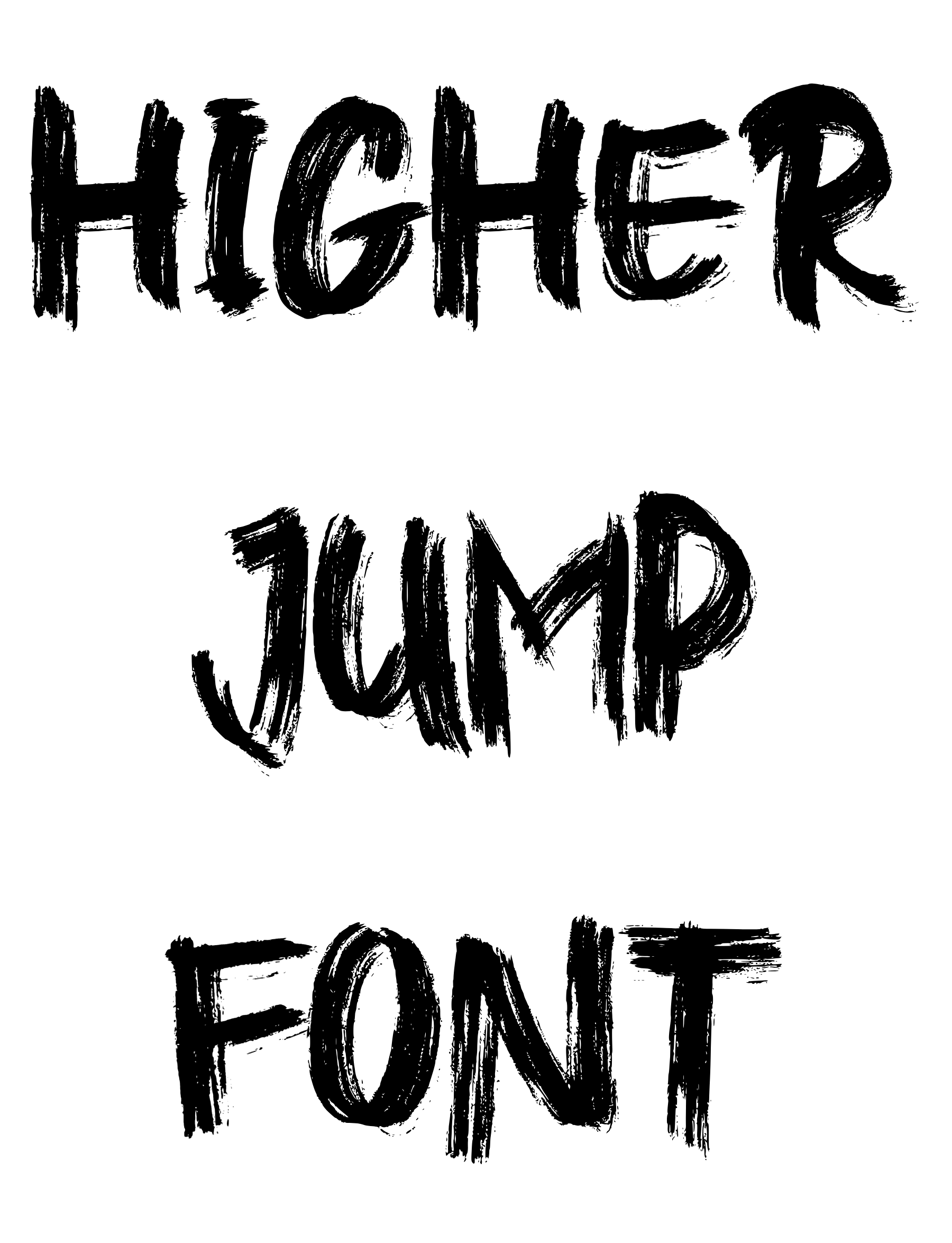Higher Jump Font download, brush font