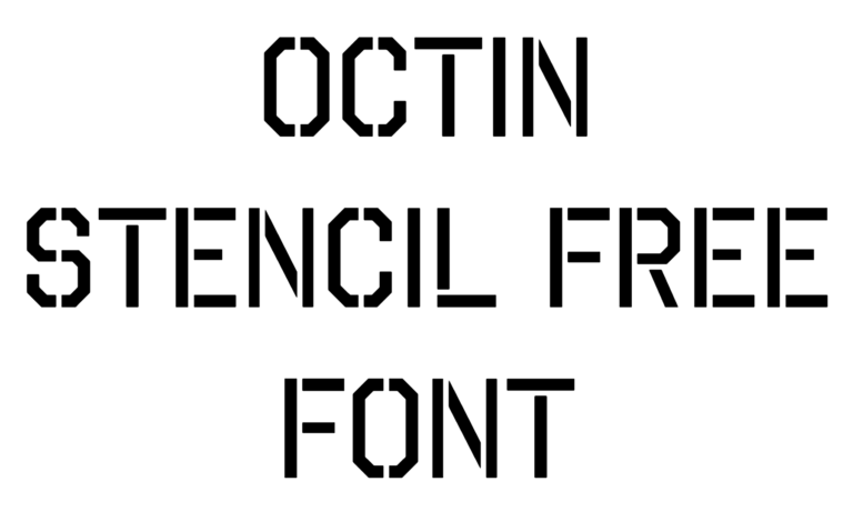 Octin Stencil Free Font download