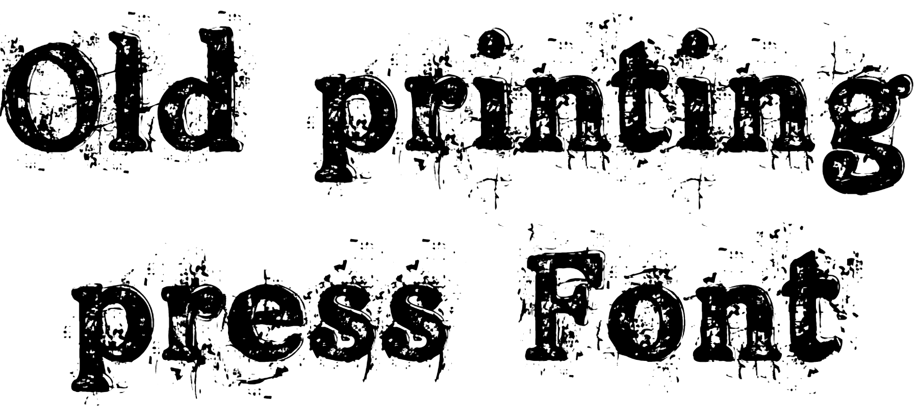 Old printing press Font download