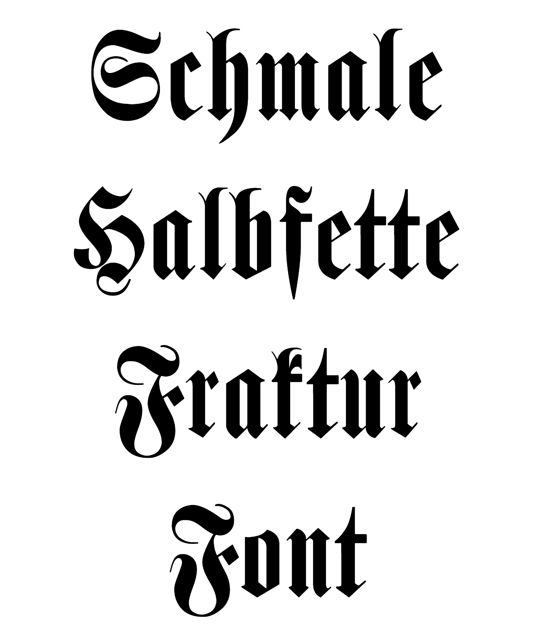 Schmale Halbfette Fraktur Font Download