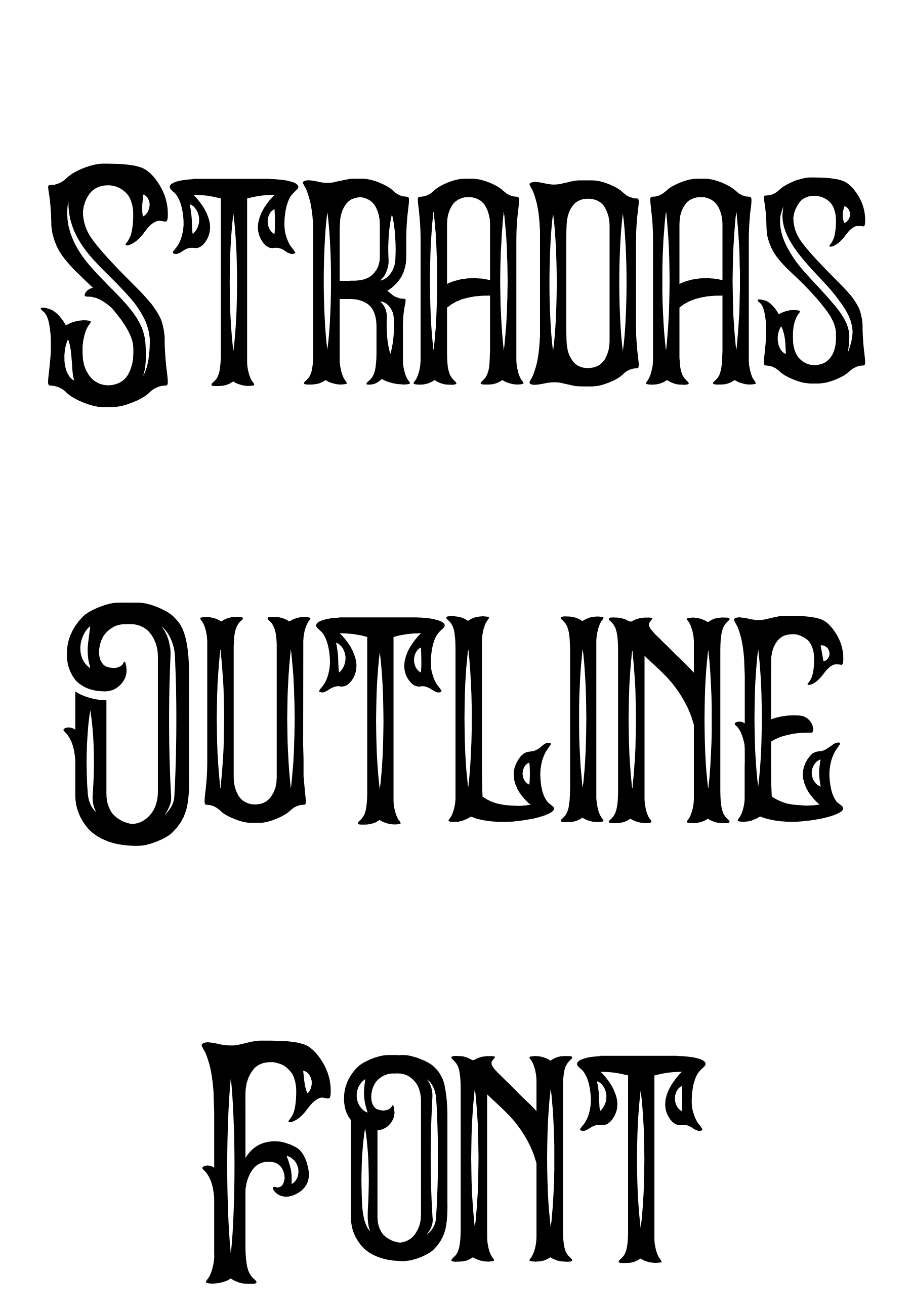 Stradas Outline Font Preview