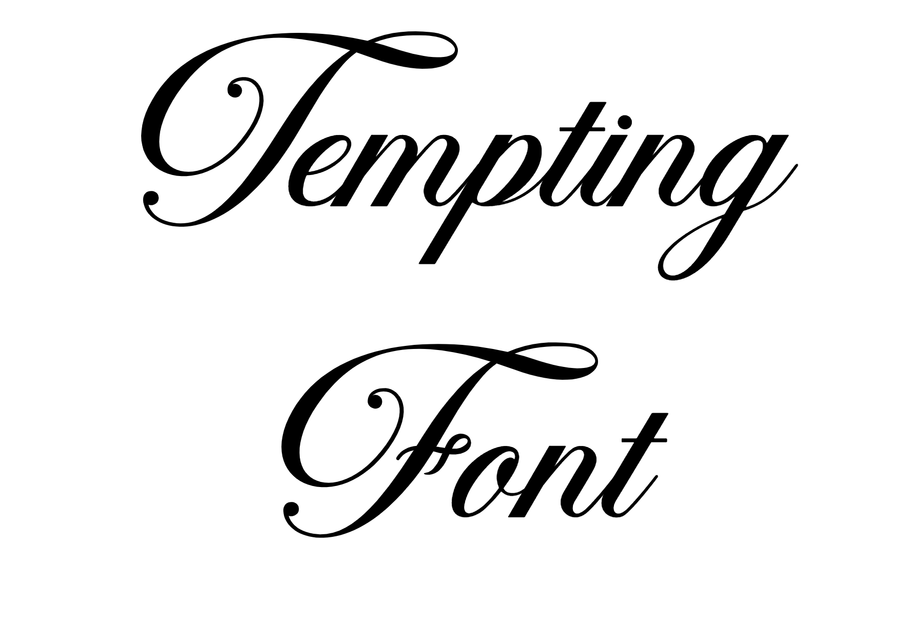 Tempting font free download