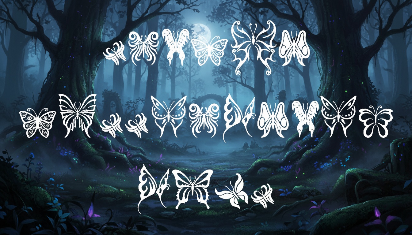 Tribal Butterflies Font download