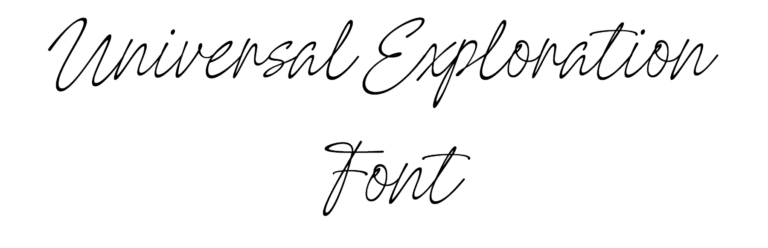 Universal Exploration Font download