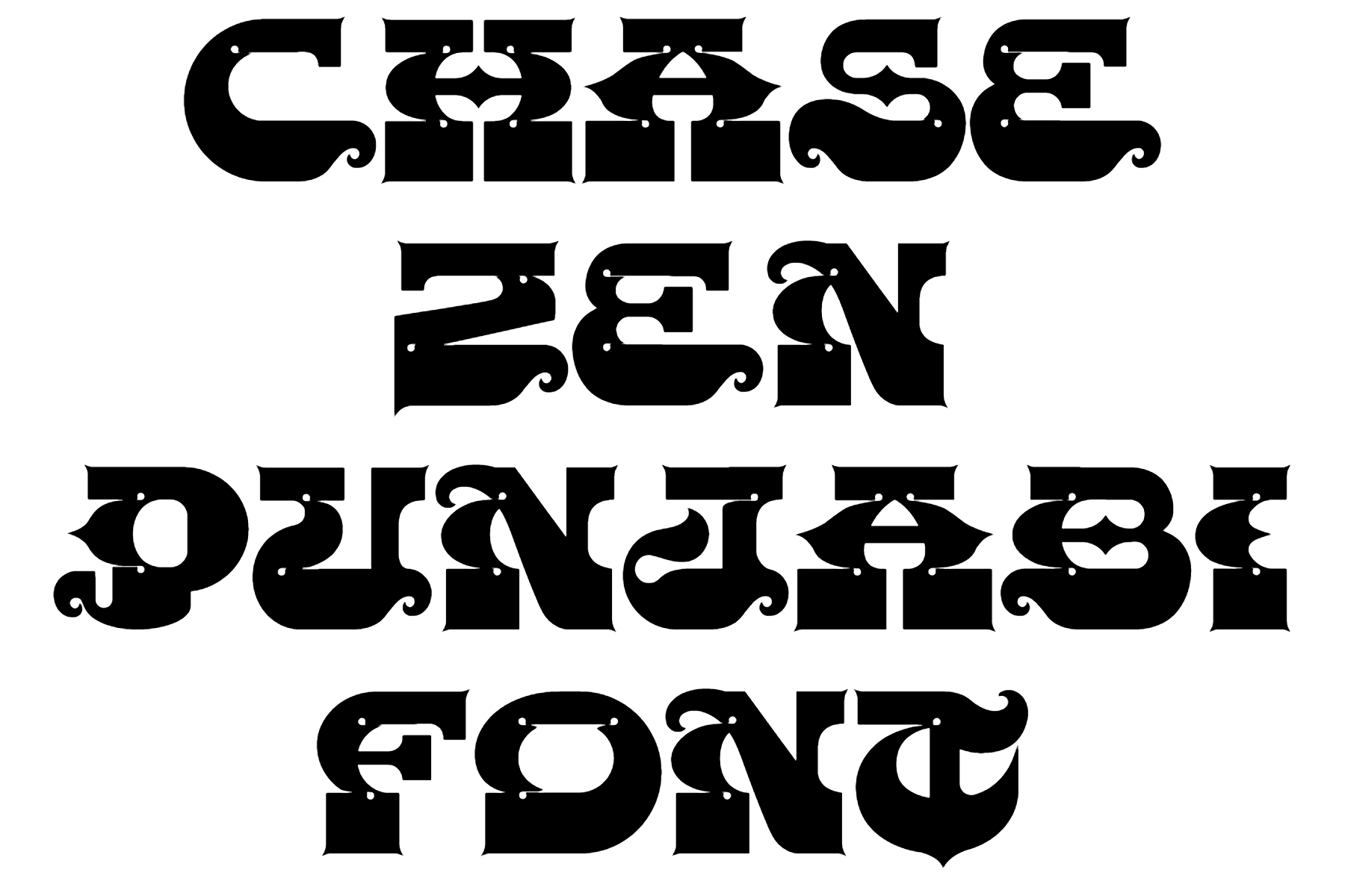chase zen punjabi Font download